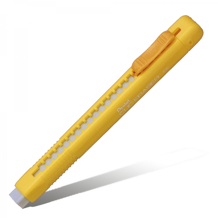 Ластик-карандаш Pentel Clic Eraser 6х80мм ZE80 желтый корпус Ластик-карандаш Pentel Clic Eraser желтый корпус 6х80мм ZE80-G