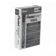Маркер перманентный Pentel N860 1,8-4,5мм клиновидный - Маркер перманентный Pentel N860 клиновидный, упаковка из 12 штук