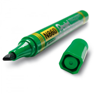 Маркер перманентный Pentel N860 1,8-4,5мм клиновидный - Маркер перманентный Pentel N860 клиновидный зеленый