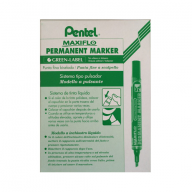 Маркер перманентный Pentel MaxiFlo NLF60 2-4,5мм клиновидный - Маркер перманентный Pentel MAXIFLO клиновидный 4,5мм NLF60 упаковка из 12 штук