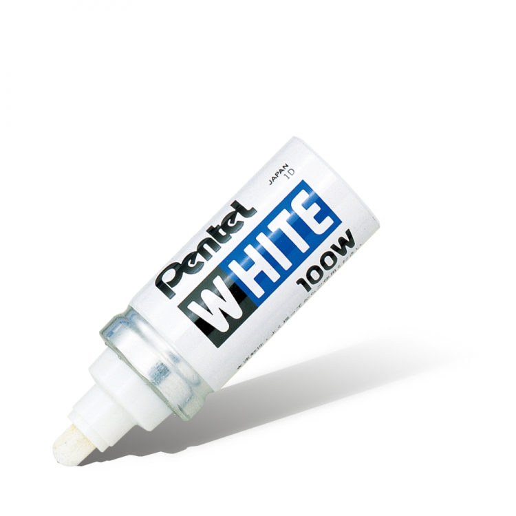 Маркер перманентный Pentel White X100W 6,5мм овальный белый Маркер перманентный Pentel White X100W 6,5мм овальный белый