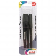 Кисть с пигментными чернилами Pentel Brush Sign Pen Pigment SESP15 3 цвета в блистере - Кисть с пигментными чернилами Pentel Brush Sign Pen Pigment SESP15 3 цвета в блистере