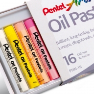Пастель масляная Pentel Arts Oil Pastels картонная упаковка 16 мелков - Пастель масляная Pentel Arts Oil Pastels картонная упаковка 16 мелков PHN-16