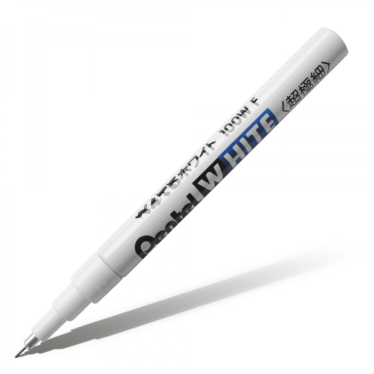 Маркер перманентный промышленный белый Pentel WHITE Marker 0,58мм X100W-F Маркер перманентный промышленный белый Pentel WHITE Marker 0,58мм X100W-F