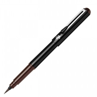 Ручка-кисть для каллиграфии Pentel Pocket Brush Pen черный корпус сепия + 4 картриджа - Ручка-кисть для каллиграфии Pentel Pocket Brush Pen GFKP3-SP черный корпус сепия + 4 картриджа