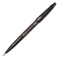 Кисть Pentel Touch Brush Sign Pen SES15С - Фломастер-кисть Pentel Brush Sign Pen SES15C-A черный