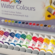 Краска акварельная Pentel Water Colours 15 цветов - Краска акварельная Pentel Water Colours 15 цветов