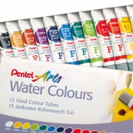 Краска акварельная Pentel Water Colours 15 цветов - Краска акварельная Pentel Water Colours 15 цветов