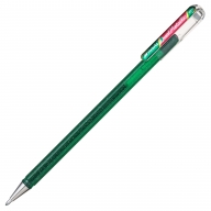 Ручка гелевая Pentel Hybrid Dual Metallic K110 хамелеон 1мм - Ручка гелевая Pentel Hybrid Dual Metallic K110-DBDX зеленый + красный металлик 1мм