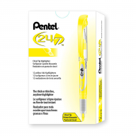 Текстовыделитель Pentel Highlighter 24/7 1-3мм SL12 - Текстовыделитель Pentel Highlighter 24/7 1-3мм SL12-G желтый упаковка из 12 штук