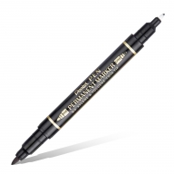 Маркер перманентный двусторонний Pentel Pen Twin Tip N75W 0,6/1,2мм - Маркер двусторонний PENTEL PEN TWIN TIP черный 0,6/1,2мм N75W-A