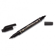 Маркер перманентный двусторонний Pentel Pen Twin Tip N75W 0,6/1,2мм - Маркер двусторонний PENTEL PEN TWIN TIP черный 0,6/1,2мм N75W-A
