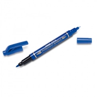 Маркер перманентный двусторонний Pentel Pen Twin Tip N75W 0,6/1,2мм - Маркер двусторонний PENTEL PEN TWIN TIP синий 0,6/1,2мм N75W-C