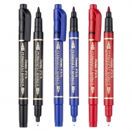 Маркер перманентный двусторонний Pentel Pen Twin Tip N75W 0,6/1,2мм - Маркер перманентный двусторонний Pentel Pen Twin Tip N75W 0,6/1,2мм