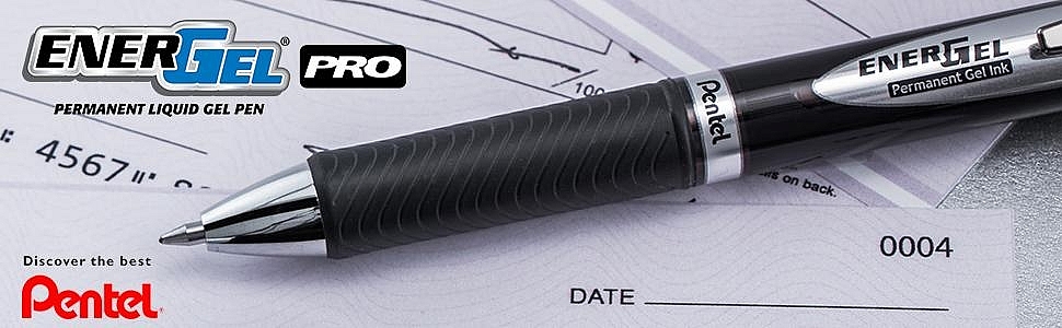 Гелевая ручка с документарным типом чернил Pentel EnerGel Permanent BLP77 0,7ММ