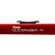 Ластик-карандаш Pentel Clic Eraser 6х80мм ZE80 - Ластик-карандаш Pentel Clic Eraser 6х80мм ZE80-B красный корпус