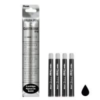 Картридж Pentel для ручки-кисти Brush Pen черный 4шт. FP10-A