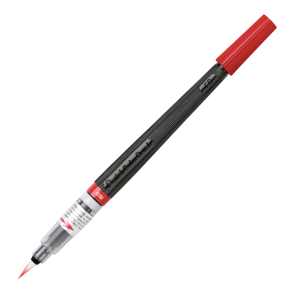Pentel Brush Pen Xfl2L Black Medium Point - Made In Japan