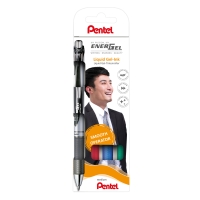 Набор гелевых ручек Pentel EnerGel BL77 4 цвета (черный, синий, зеленый, красный) 0,7мм