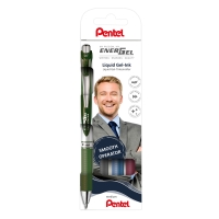 Набор гелевых ручек Pentel EnerGel BL77 4 цвета (черный, темно-синий, бургундия и зеленый лес) 0,7мм