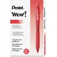 Ручка шариковая Pentel Wow BK440 1мм - Ручка шариковая Pentel Wow BK440 1мм красная, упаковка из 12 штук