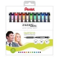 Набор гелевых ручек Pentel EnerGel BL77 12 цветов 0,7мм