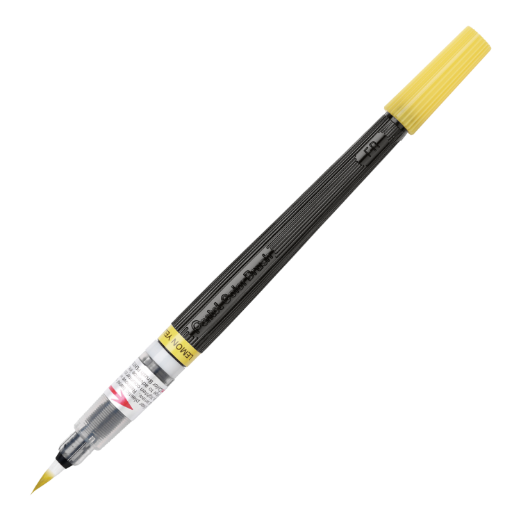 Кисть с краской Pentel Colour Brush XGFL-105 лимонно-желтая