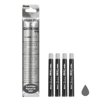 Картридж Pentel для ручки-кисти Pocket Brush Pen серый 4шт. FP10-N