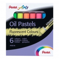 Пастель масляная Pentel Arts Oil Pastels флуоресцентные цвета 6 мелков