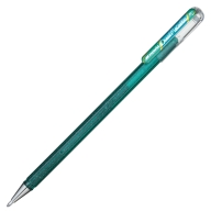 Набор гелевых ручек Pentel Hybrid Dual Metallic K110-4COL хамелеон 4 цвета 1мм - Ручка гелевая Pentel Hybrid Dual Metallic K110-DDX зеленый + синий металлик 1мм