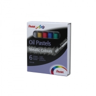 Пастель масляная Pentel Arts Oil Pastels цвета металлик 6 мелков - Пастель масляная Pentel Arts Oil Pastels цвета металлик 6 мелков