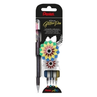 Набор гелевых ручек Pentel Hybrid Dual Metallic K110-4XZ хамелеон 4 цвета 1мм