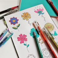 Набор гелевых ручек Pentel Hybrid Dual Metallic K110-4DM хамелеон 4 цвета 1мм - Набор гелевых ручек Pentel Hybrid Dual Metallic K110-4DM хамелеон 4 цвета 1мм