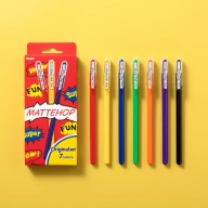 Набор гелевых ручек Pentel Mattehop Original K110V матовые чернила 7 цветов 1мм - Набор гелевых ручек Pentel Mattehop Original K110V матовые чернила 7 цветов 1мм