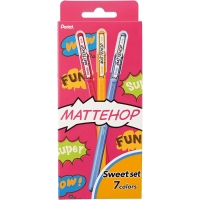 Набор гелевых ручек Pentel Mattehop Sweet K110V матовые чернила 7 цветов 1мм