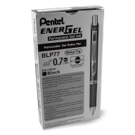 Ручка гелевая Pentel EnerGel Permanent BLP77 0,7мм - Ручка гелевая Pentel EnerGel Permanent BLP77 0,7мм черная, упаковка из 12 штук