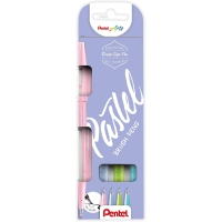 Набор кистей Pentel Brush Sign Pen Pastel SES15P 4 цвета