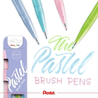 Набор кистей Pentel Brush Sign Pen Pastel SES15P 4 цвета - Набор кистей Pentel Brush Sign Pen Pastel SES15P 4 цвета
