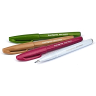 Набор кистей Pentel Brush Sign Pen Nature SES15N 4 цвета - Набор кистей Pentel Brush Sign Pen Nature SES15N 4 цвета