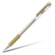 Ручка гелевая Pentel Hybrid Gel Grip 0,8мм K118 - Ручка гелевая Pentel Hybrid Gel Grip 0,8мм золотая