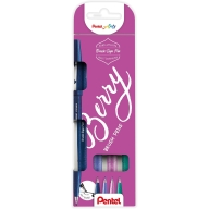 Набор кистей Pentel Brush Sign Pen Berry SES15B 4 цвета - Набор кистей Pentel Brush Sign Pen Berry SES15B 4 цвета