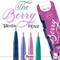 Набор кистей Pentel Brush Sign Pen Berry SES15B 4 цвета - Набор кистей Pentel Brush Sign Pen Berry SES15B 4 цвета