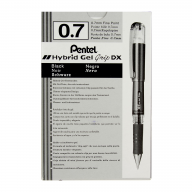 Ручка гелевая Pentel Hybrid Gel Grip DX 0,7мм K227 - Ручка гелевая Pentel Hybrid Gel Grip DX черная 0,7мм K227 упаковка из 12 штук
