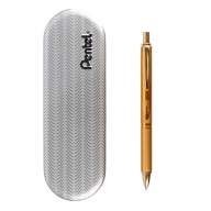 Ручка гелевая Pentel EnerGel BL407 золотой металлик синяя 0,7мм - Ручка гелевая Pentel EnerGel BL407 золотой металлик синяя 0,7мм