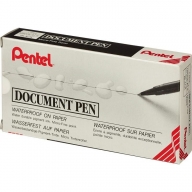 Ручка роллер Pentel Document Pen 0,5мм MR205 - Ручка роллер Pentel Document Pen 0,5мм MR205-A черные чернила упаковка из 12 штук