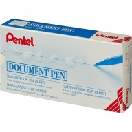 Ручка роллер Pentel Document Pen 0,5мм MR205 - Ручка роллер Pentel Document Pen 0,5мм MR205-C синие чернила упаковка из 12 штук