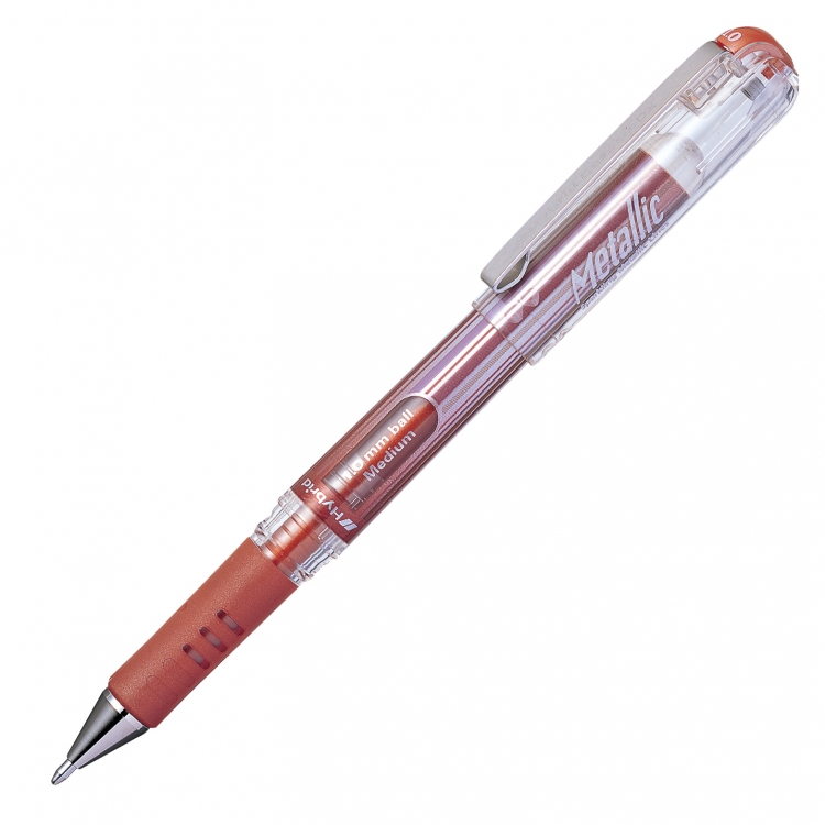 Ручка гелевая Pentel Hybrid Gel Grip DX бронзовая 1мм K230-ME