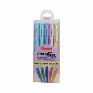 Набор гелевых ручек Pentel EnerGel BL417 пастельные цвета корпуса 0,7мм - Набор гелевых ручек Pentel EnerGel BL417 пастельные цвета корпуса 0,7мм