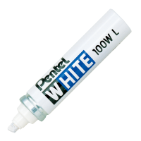 Маркер перманентный Pentel White X100W-L 5,5-6,5мм клиновидный белый