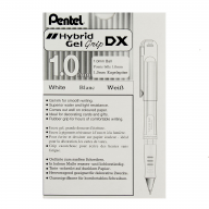Ручка гелевая Pentel Hybrid Gel Grip DX серебряная 1мм - Ручка гелевая Pentel Hybrid Gel Grip DX K230-Z серебряная 1мм упаковка из 12 штук